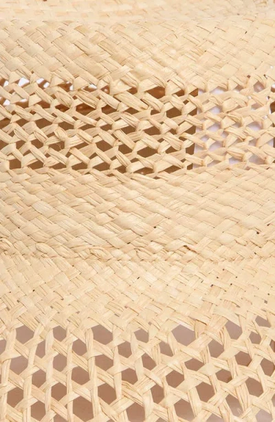 Vince Open Weave Raffia Bucket Hat In Pattern