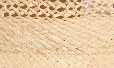 Vince Open Weave Raffia Bucket Hat In Pattern