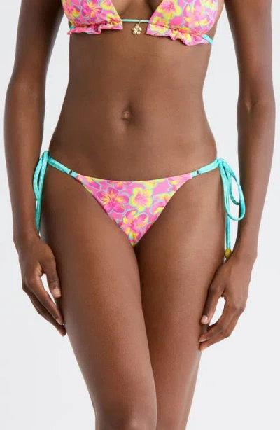 Kulani Kinis Thong Tie Side Bikini Bottom In Multi