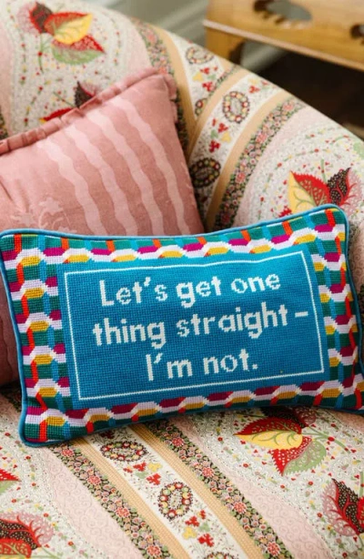 Furbish Straight Needlepoint Pillow In Multi