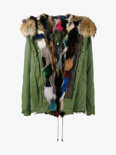 Shop Mr & Mrs Italy Short Multi Coloured Fur Lined Parka