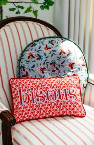Furbish Bisous Needlepoint Pillow In Multi
