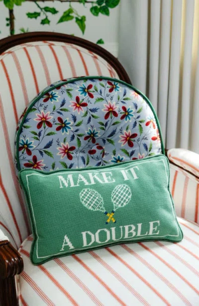 Fubish Make It A Double Needlepoint Pillow