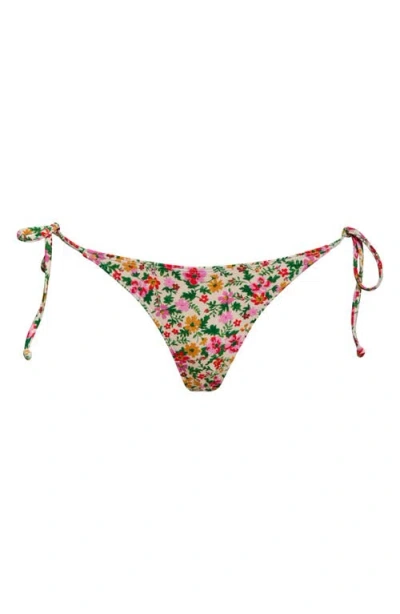 Pacsun High Cut Side Tie Bikini Bottoms In Multi