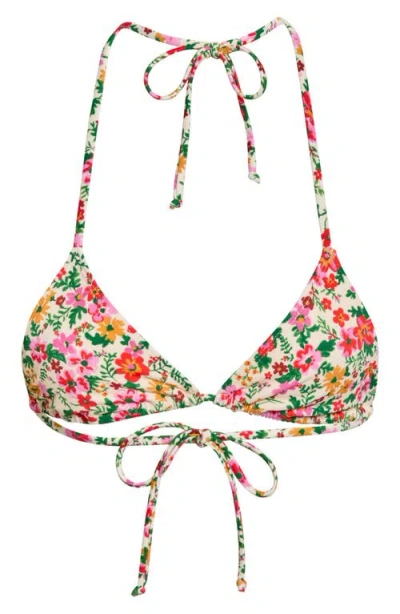 Pacsun Triangle Bikini Top In Multi
