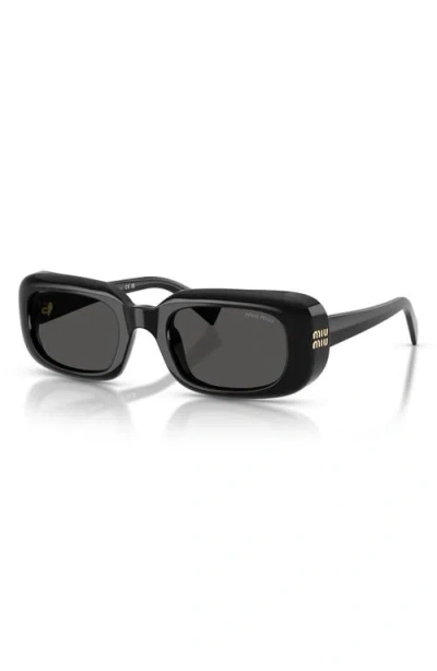 Miu Miu 52mm Rectangular Sunglasses In Pattern
