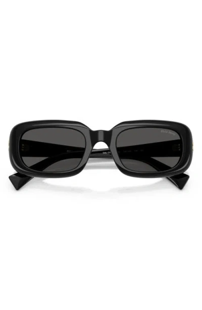 Miu Miu 52mm Rectangular Sunglasses In Pattern