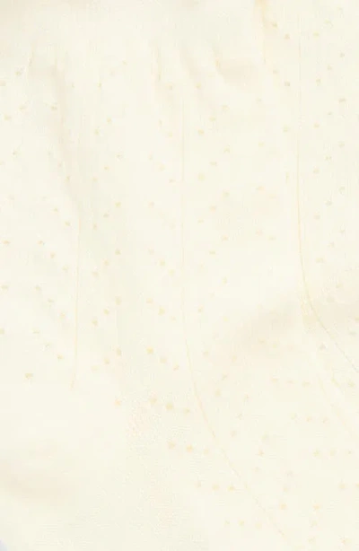 Stems Pointelle Ankle Socks In White