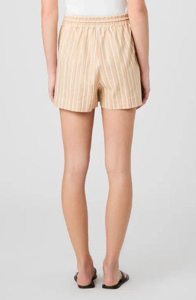 French Connection Aspen Linen Sandlot Stripe Shorts In Neutral