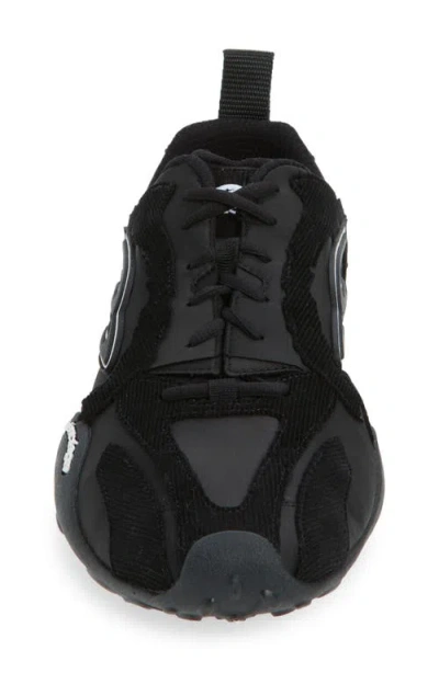 Balenciaga Black Canvas And Corduroy Monday Ultra Sneakers In Black