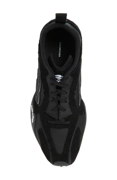 Balenciaga Black Canvas And Corduroy Monday Ultra Sneakers In Black