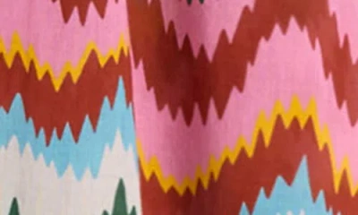 Boden Boho Print Tie Neck Cotton Kaftan Midi Dress In Pink