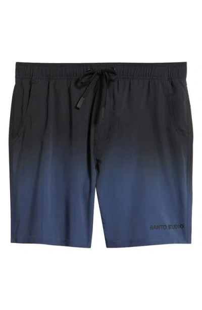 Santo Studio Tempo Faded Tech Drawstring Shorts In Multi