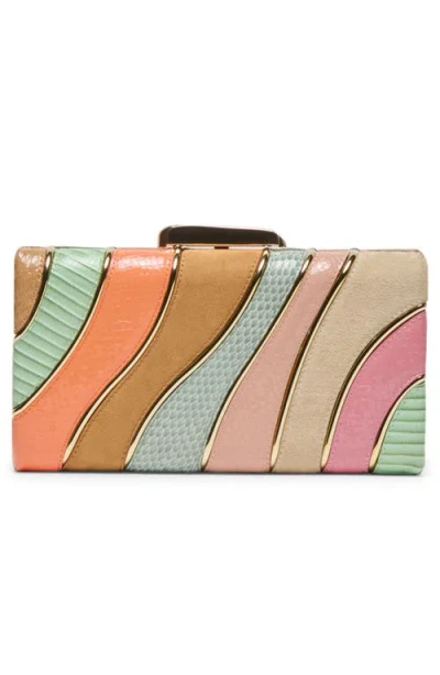 Dolce Vita Multi Panel Frame Clutch In Multi