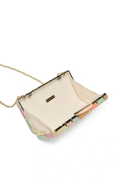 Dolce Vita Multi Panel Frame Clutch In Multi