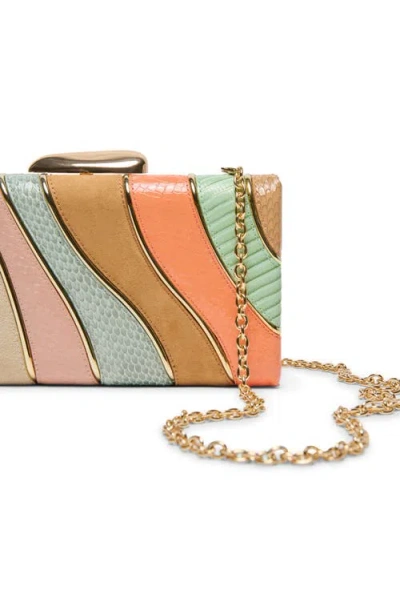 Dolce Vita Multi Panel Frame Clutch In Multi