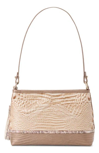 Brahmin Lorelei Croc Embossed Leather Shoulder Bag In Multi