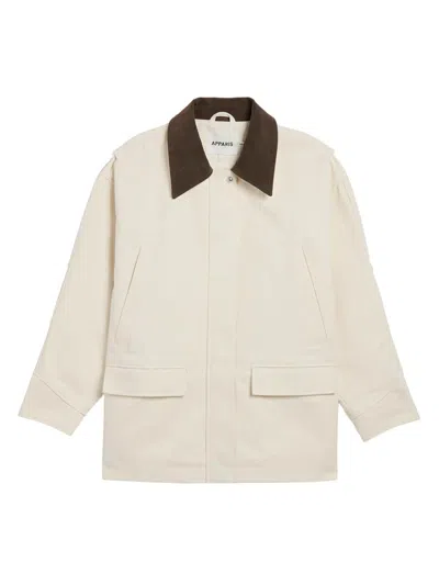 Apparis Clive Canvas Workwear Jacket In Neutral