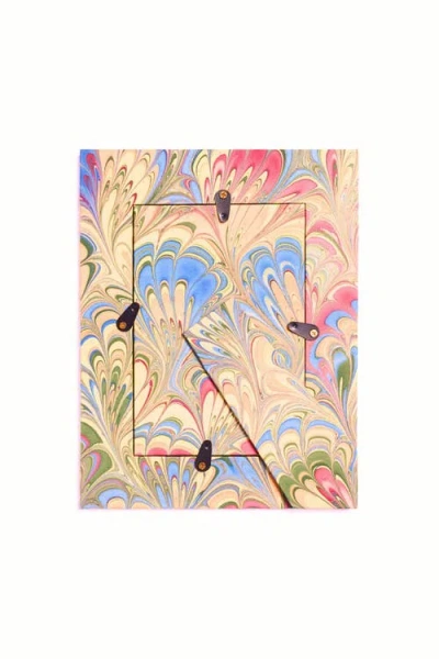 Inner Child Hand-marbled Picture Frame In Multi