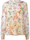 RED VALENTINO bird print blouse,DRYCLEANONLY