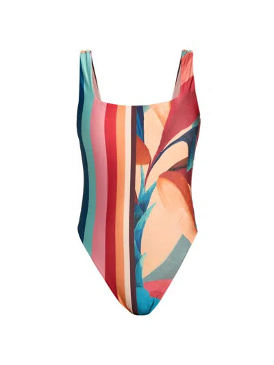 Farm Rio Atlantic Rain Forest One Piece Swimsuit In Multi | ModeSens