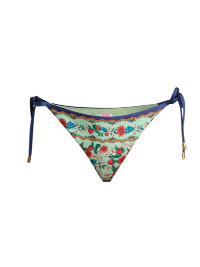 Farm Rio Tie Side Side Bikini Bottom In Multi