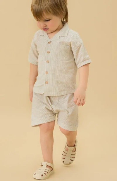 Mori Stripe Woven Shirt In Multi