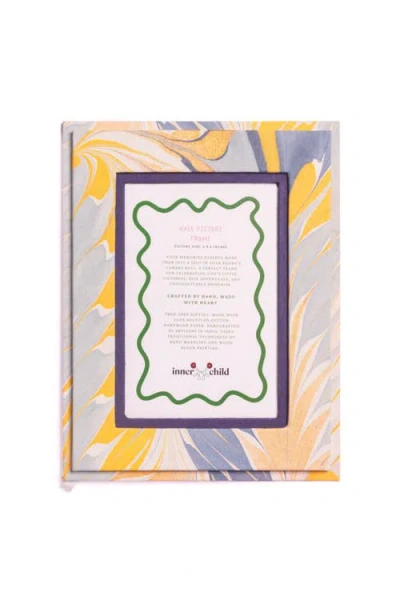 Inner Child Hand-marbled Picture Frame In Multi