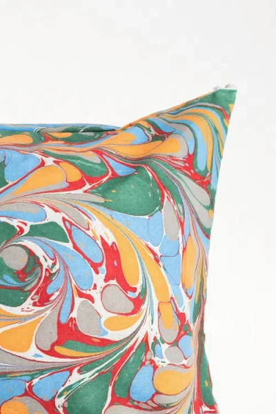 Inner Child Marais Hand Marbled Square Pillow In Multi