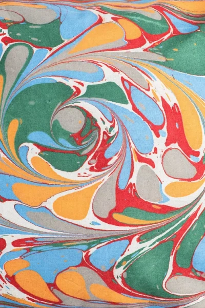 Inner Child Marais Hand Marbled Square Pillow In Multi