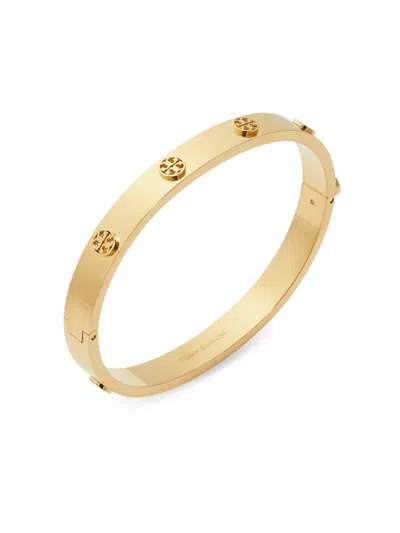 Tory Burch Miller Goldtone Stud Hinge Bracelet In Gold