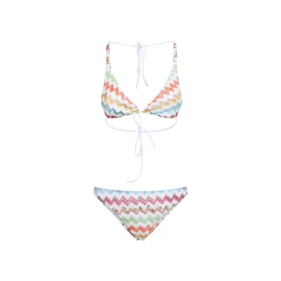 Missoni Triangle Bikini Top Adjustable Thin Straps In Multi