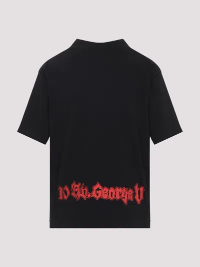 Balenciaga Medium Fit Graphic Crew Neck T Shirt In Black