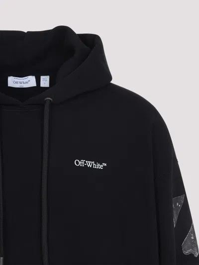 Off-white French Cotton-terry Hoodie In Black