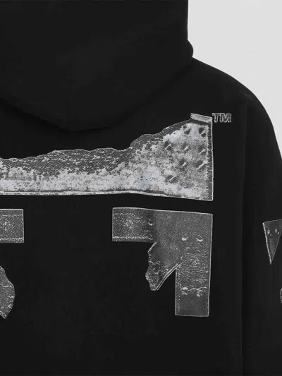 Off-white French Cotton-terry Hoodie In Black