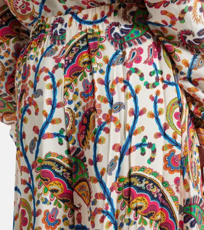 Etro Paisley Pleated Maxi Skirt In Multi