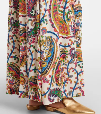 Etro Paisley Pleated Maxi Skirt In Multi