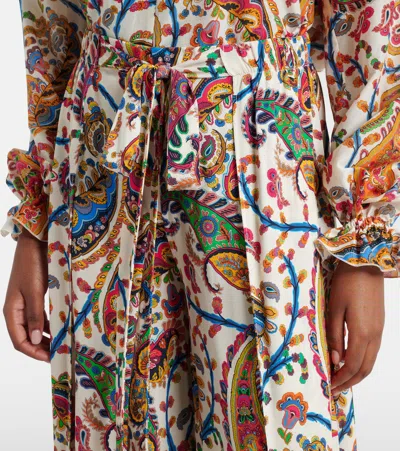 Etro Paisley Pleated Maxi Skirt In Multi