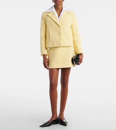 Patou Cropped Cotton Jacket In Multi