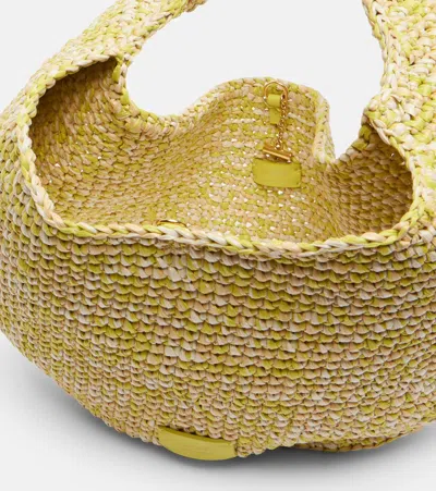 Khaite Olivia Medium Raffia Top-handle Bag In Yellow