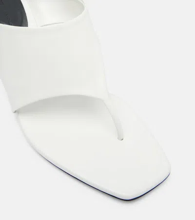 Khaite Marlow 55 Leather Mules In White