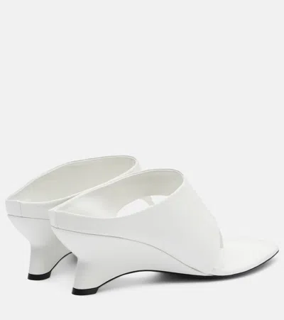Khaite Marlow 55 Leather Mules In White