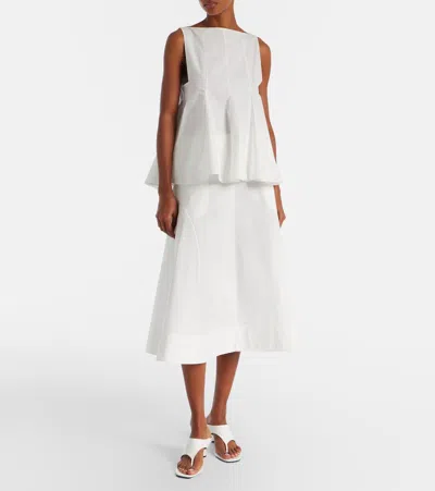 Khaite Marlow 55 Leather Mules In White