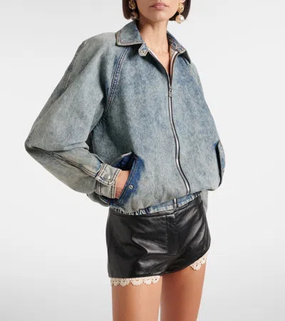 Magda Butrym Denim Blouson Jacket In Blue