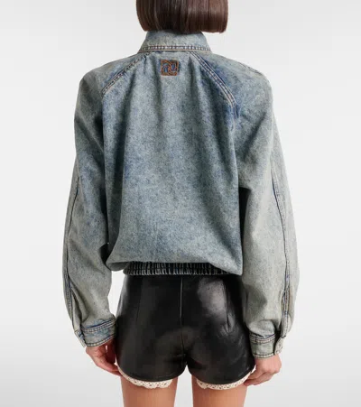 Magda Butrym Denim Blouson Jacket In Blue