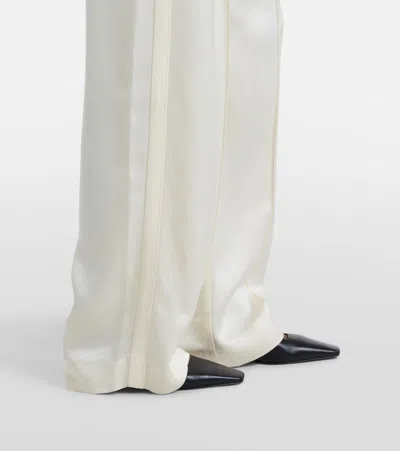 Vince Satin Wide-leg Pants In Neutral