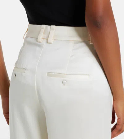 Vince Satin Wide-leg Pants In Neutral
