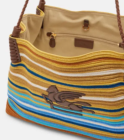 Etro Libra Medium Striped Tote Bag In Multi