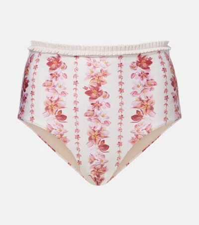 Agua By Agua Bendita Nopaul Floral-printed Stretch Recycled Bikini Briefs In Multi