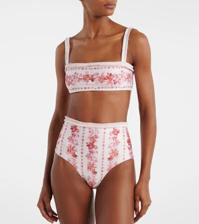 Agua By Agua Bendita Nopaul Floral-printed Stretch Recycled Bikini Briefs In Multi